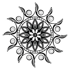 silhouette mandala