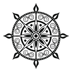 silhouette mandala