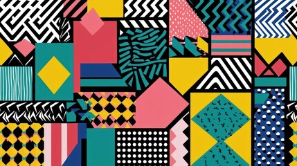 Colorful Geometric Abstract Pattern Design