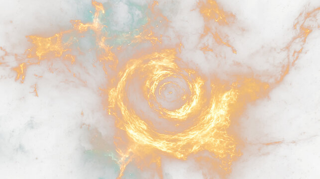 a planetary explosion in the sky
