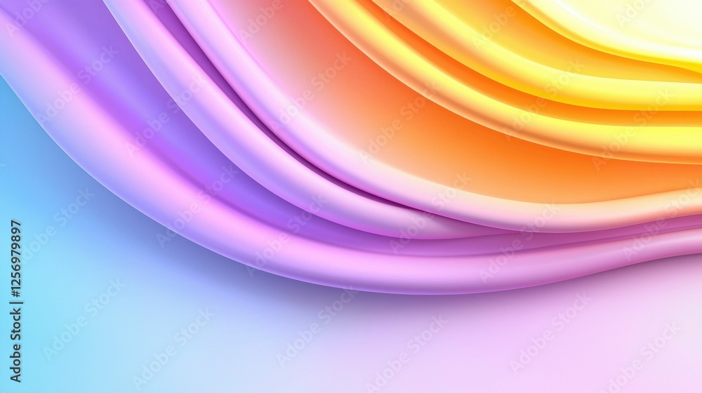 Poster abstract colorful flowing wave background design