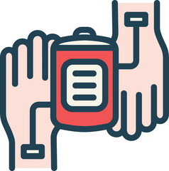Blood Transfusion Filled Line Icon