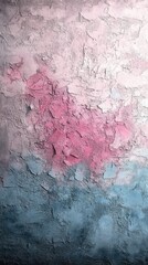 Textured Abstract Pink and Blue Painted Wall Surface for Artistic Backgrounds