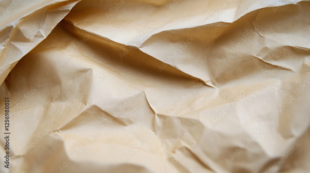 Aufkleber crinkled brown paper creating interesting textures for a creative and artistic background : generati
