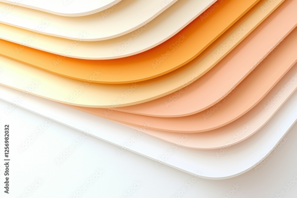 Poster abstract layered arrangement in gradient color palette