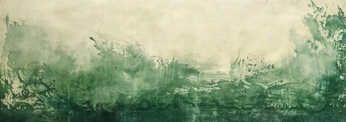 Green Textured Abstract Background On Canvas With Blending Paint Creating A Sense Of Depth And Artistic Expression.