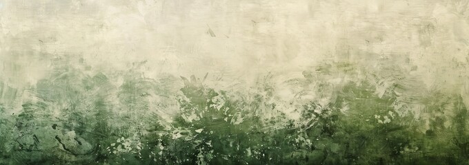 Green And Beige Abstract Background With Distressed Texture. Modern Artistic Backdrop For Creative Projects.