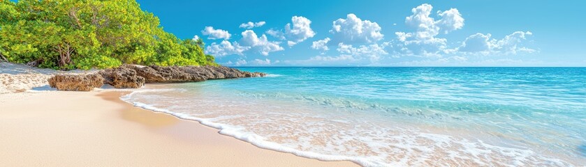 Obraz premium Tropical Paradise Beach with Clear Water and White Sand