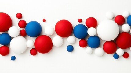Abstract Colorful Balls On White Background
