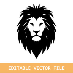 Lion Head Logo Vector Template Illustration Design