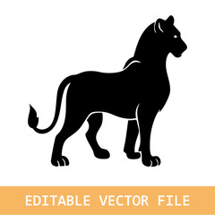 silhouette of a lion