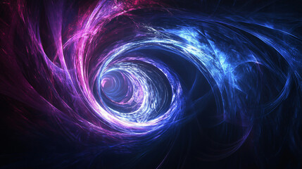 a colorful swirl in the middle of a dark background