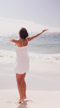 Woman enjoying the weather