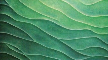 Fototapeta premium Abstract green wave texture background.