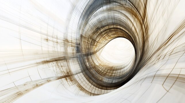 Conceptual image of a space time continuum map with clear paths and intersections on a white background illustrating the complexities of cosmic travel