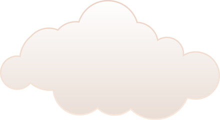 Nude Gradient Clouds Decorative