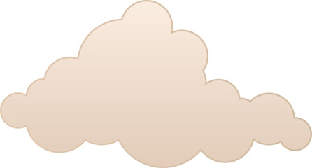 Nude Gradient Clouds Decorative