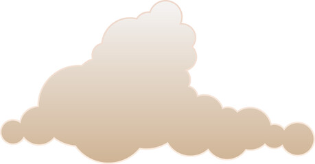 Nude Gradient Clouds Decorative