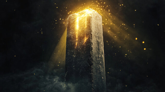 a tall building with a bright light coming from it