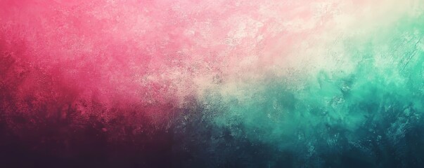 Fototapeta premium Bright Pink and Green Gradient with a Grainy Texture, Generative AI