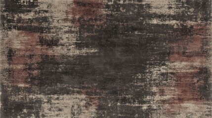 Obraz premium Abstract textured rug in dark brown, beige, and dusty rose tones.
