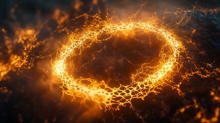 Fractal-like visual of a Lichtenberg figure created by an electrical discharge