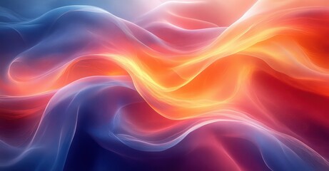 Obraz premium Abstract Art Background with Gradient Waves and Dynamic Flowing Shapes in Bright Colors