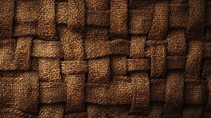 Fototapeta premium Close-up of woven burlap texture.