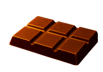 Exquisite artisan chocolate bar with smooth divisions on a sleek black backdrop
