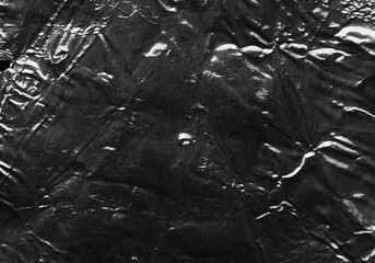 Closeup plastic vinyl torn wrap textures. Vector illustration show various crinkled, wrinkled, and transparent plastic wraps with different tear patterns. Ideal for design overlays and shadow effect.