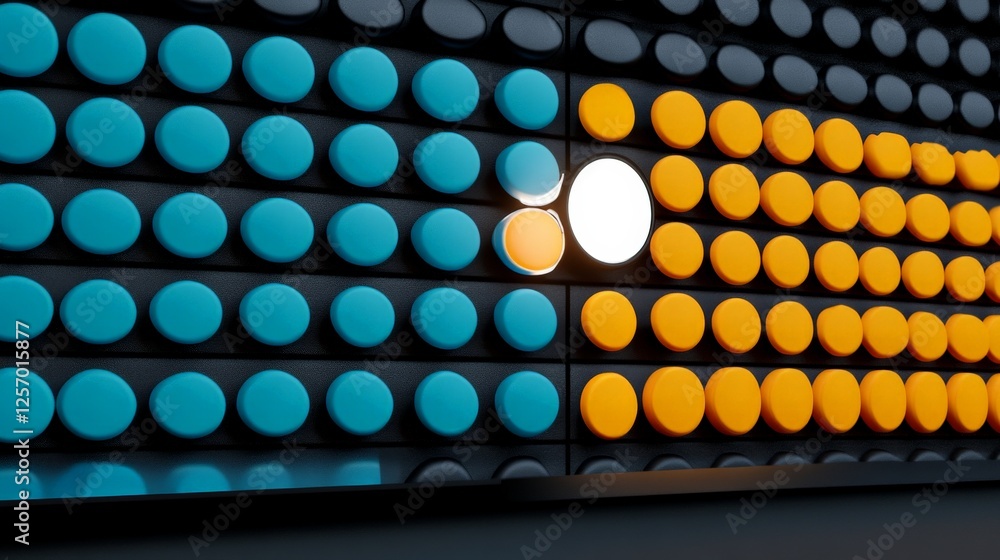 Poster colorful abstract pattern with circular shapes and bright colors