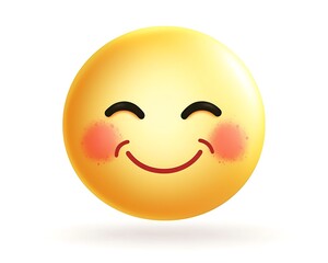Cheerful Cartoon Yellow Face Emoticon