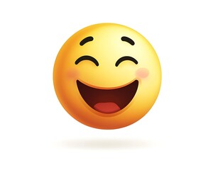 Happy Cartoon Yellow Face Emoticon