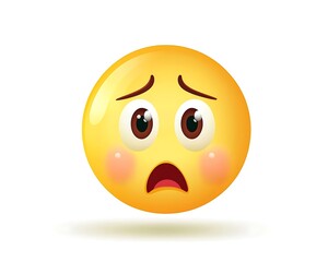 Shocked Cartoon Yellow Face Emoticon
