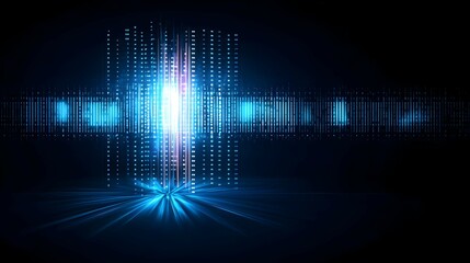 Abstract Glowing Digital Technology Background