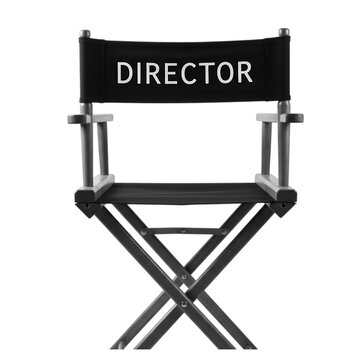 Director's chair isolated on transparent background representing film production