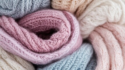 Rolled Knitted Fabric Swatches