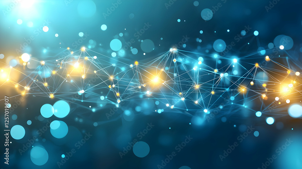 Aufkleber global network connection, digital data flow