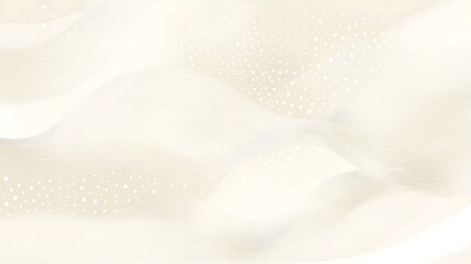 Abstract Beige Waves With Scattered Dots Design