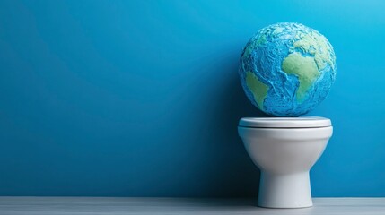 Global Sanitation Crisis A Symbolic Image of Environmental Pollution and Waste Management
