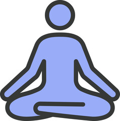 Meditation Filled Line Icon
