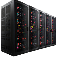 Data center isolated on transparent background