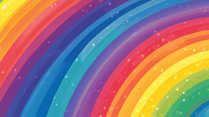 Fototapeta premium Colorful rainbow arcs in a vibrant sky digital art abstract design bright colors artistic perspective creativity