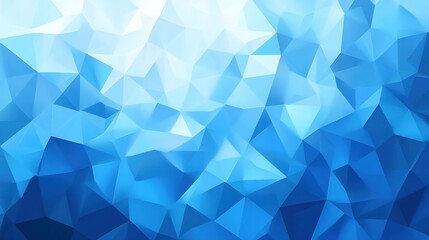 Fototapeta premium Abstract blue and white low poly geometric background.