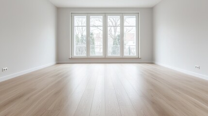 Empty room with large windows, Interior design, Spacious home, ready for new occupants