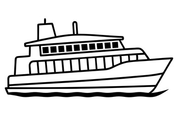 Obraz premium Ferry Sketch Vector