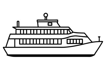 Obraz premium Ferry Sketch Vector