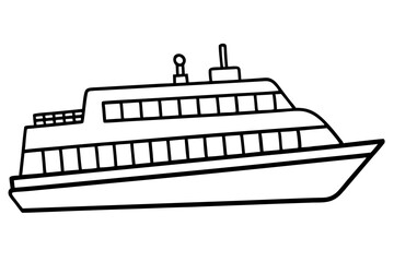 Obraz premium Ferry Sketch Vector