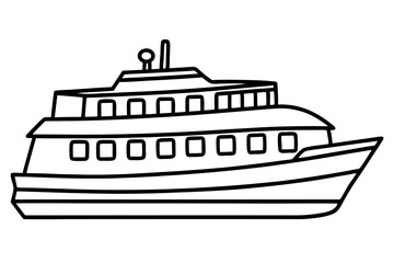 Obraz premium Ferry Sketch Vector