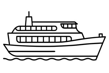 Obraz premium Ferry Sketch Vector